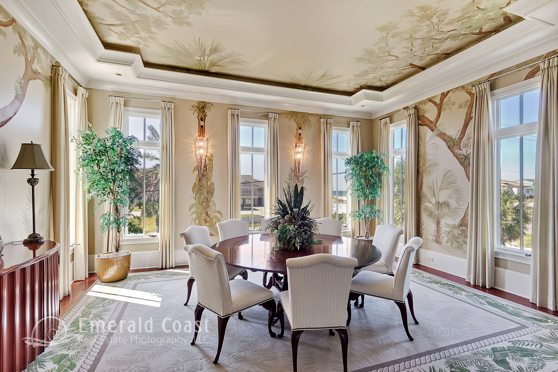 fresco in dining room