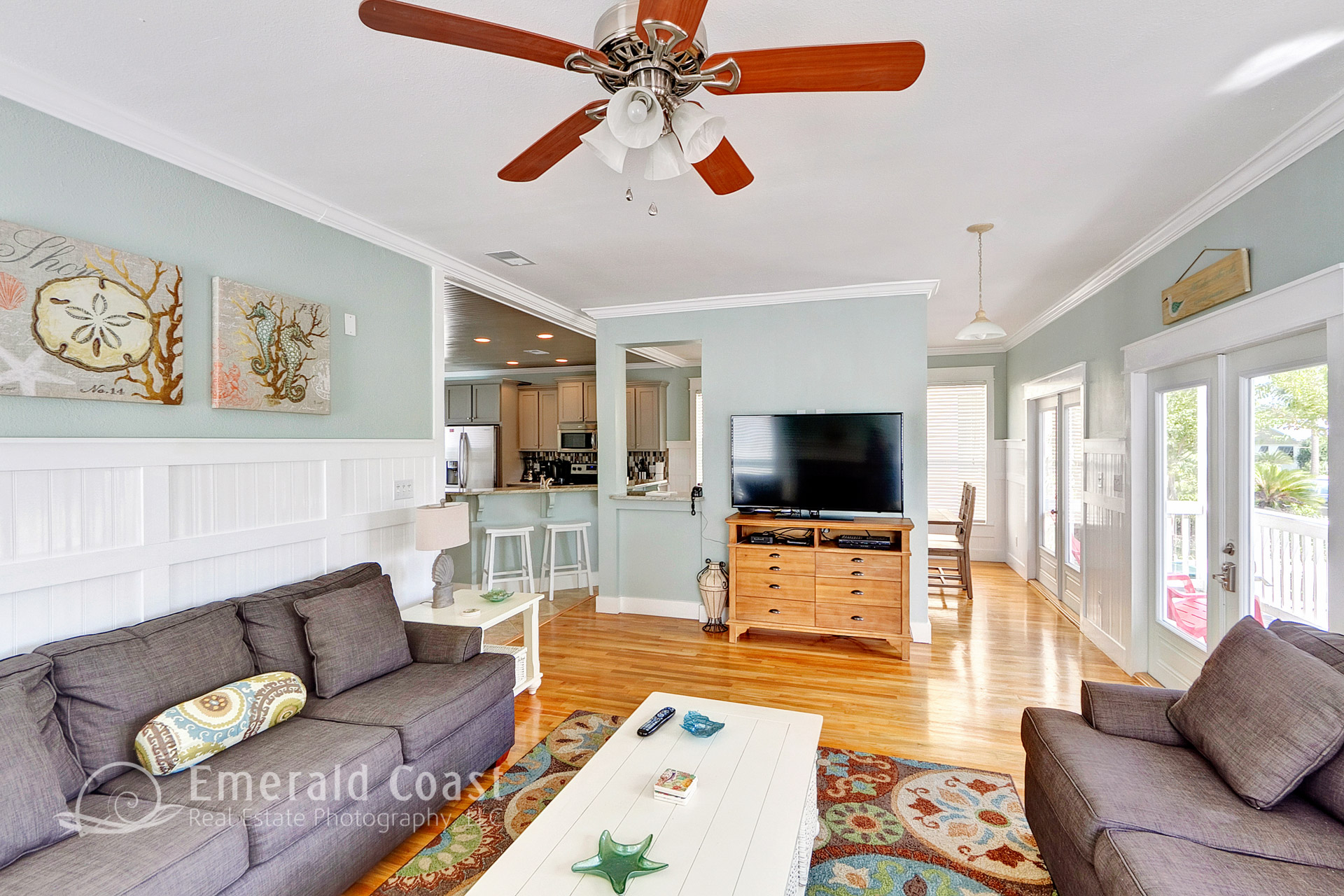 living room with starfish