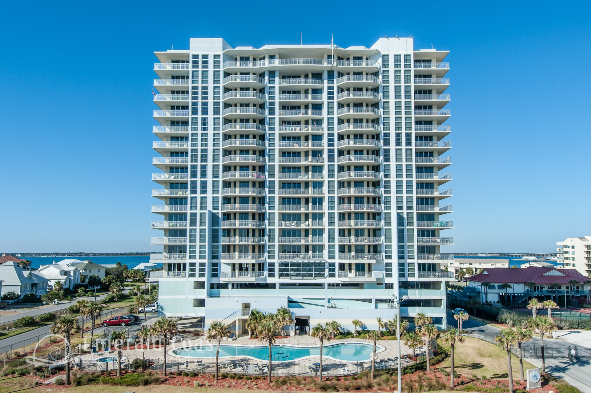 aerial photo of condominium Emerald Dolphin