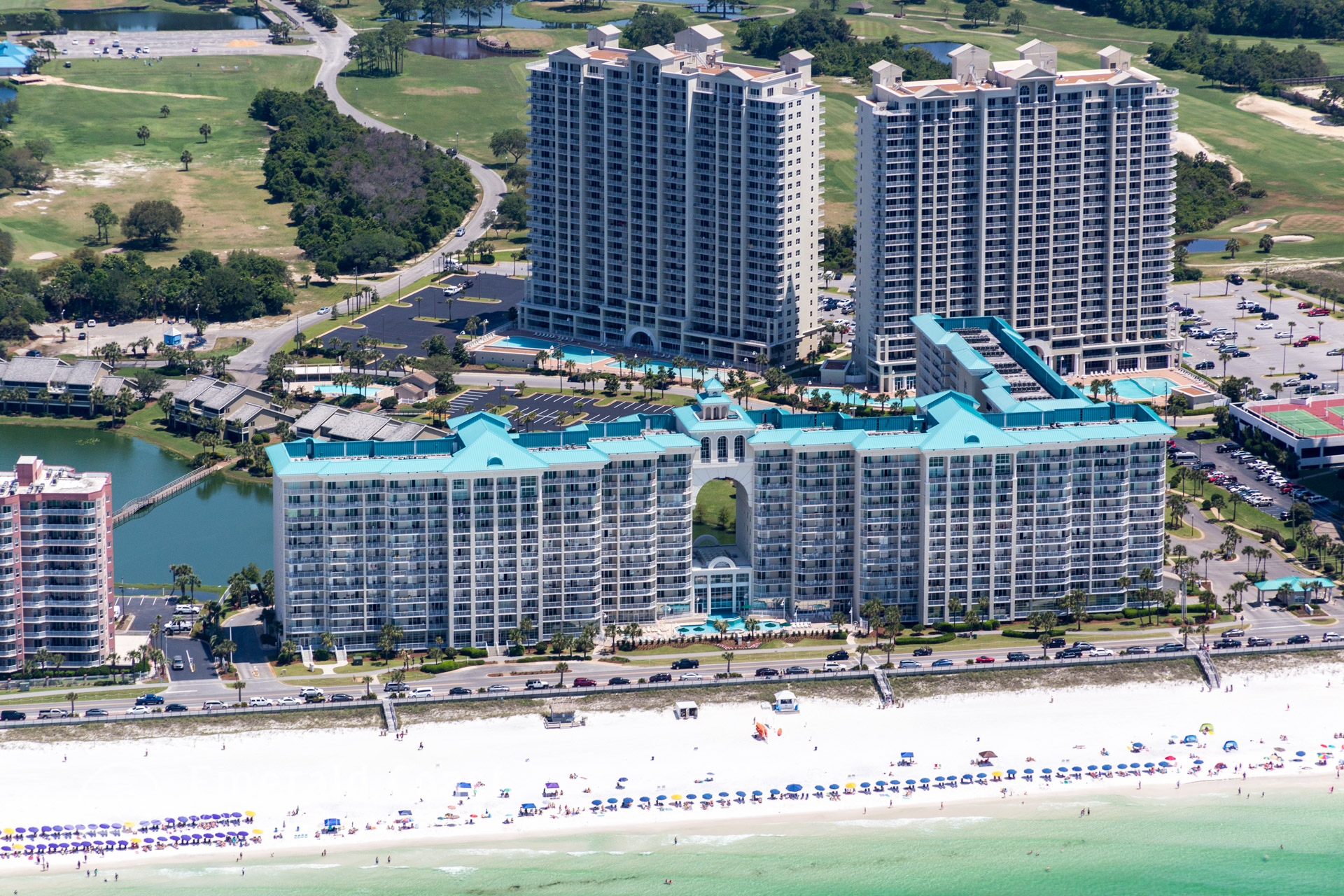 aerial view of the Majestic Sun Resort