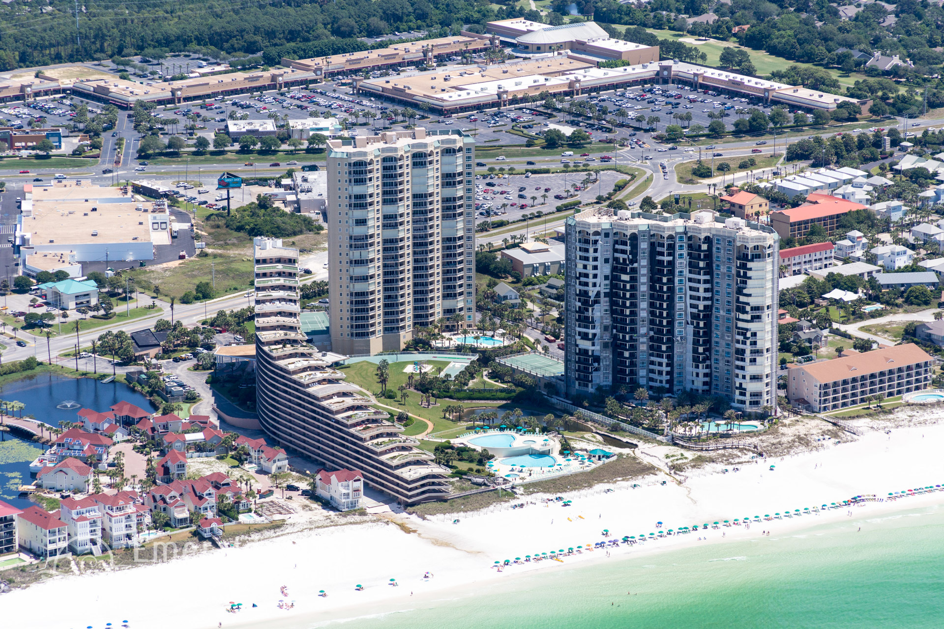 aerial view of the Sandestin Beach Resort