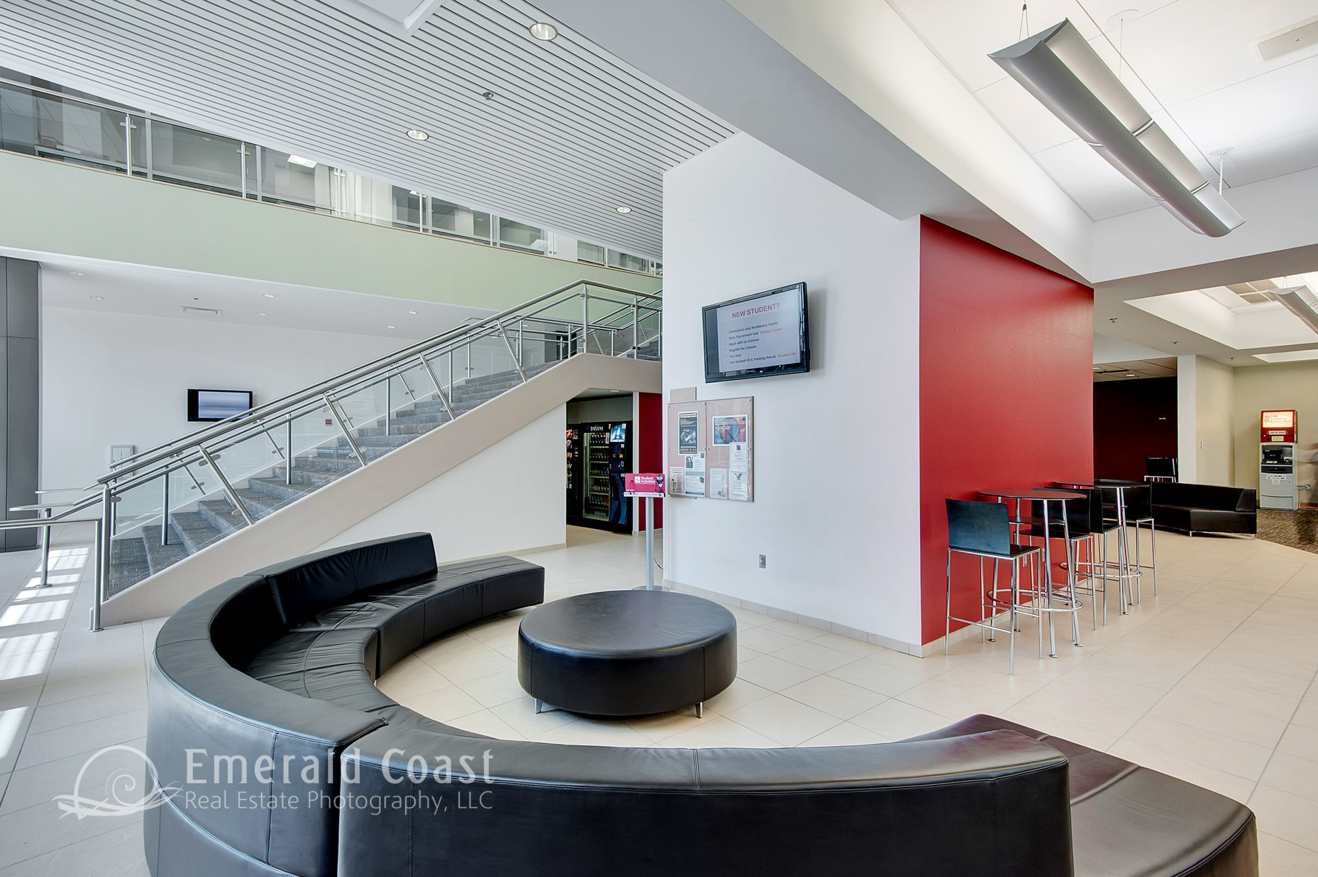 Lobby area of Northwest Florida State Student Life Center