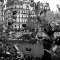 Marque Chaffee has been feeding the pigeons in the Notre Dame square for 10 years.